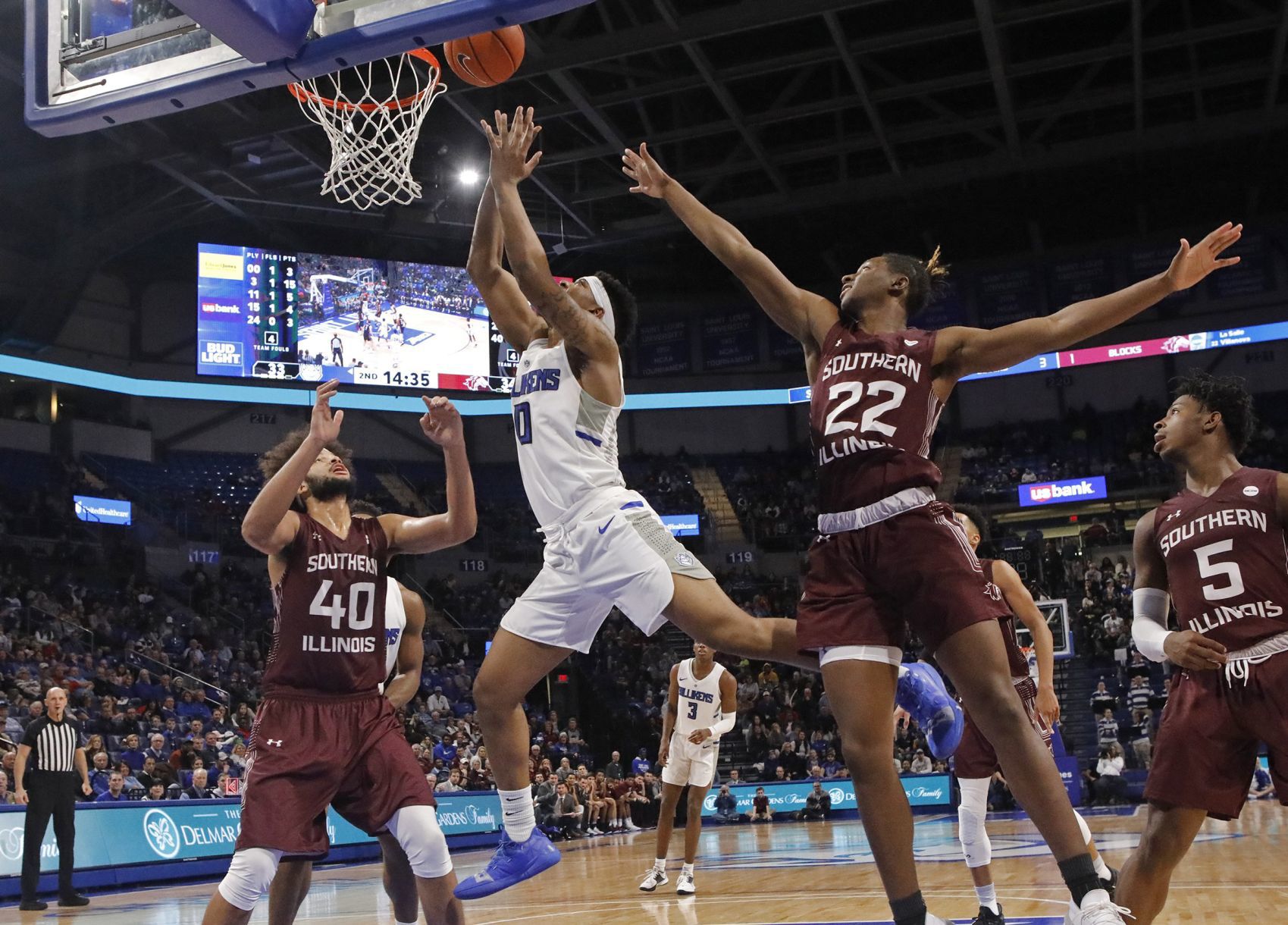 The Billikens and Salukis battle at Chaifetz Arena